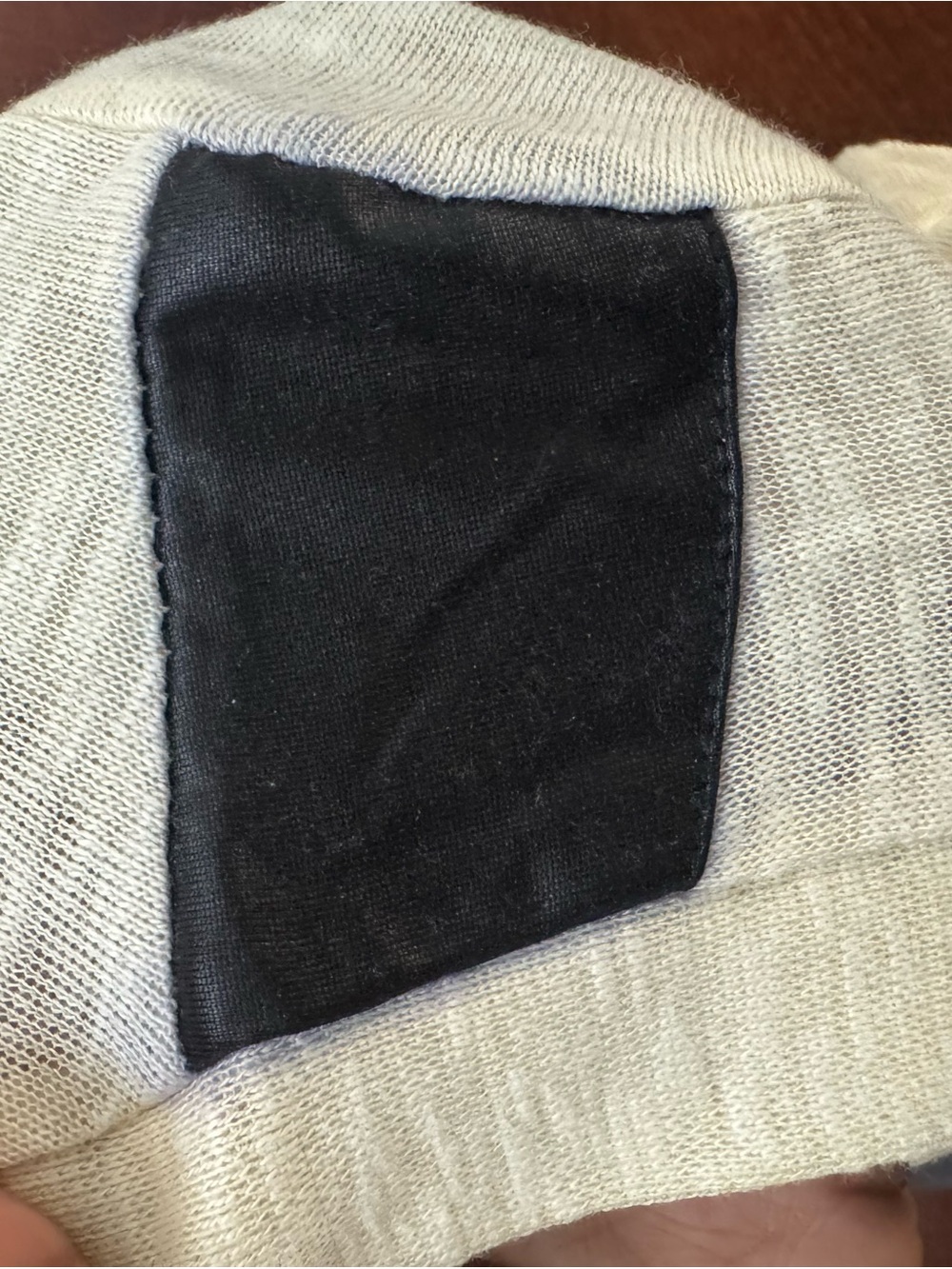 Poof! Cream V-Neck Button Front Cropped Cardigan with Black Trim - Picture 6 of 7